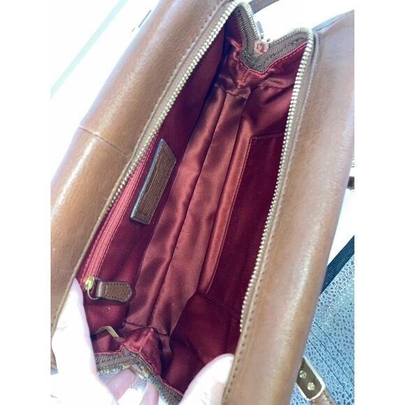 COACH 25169 MEDIUM BROWN LEATHER CROSSBODY BAG - Picture 8 of 11